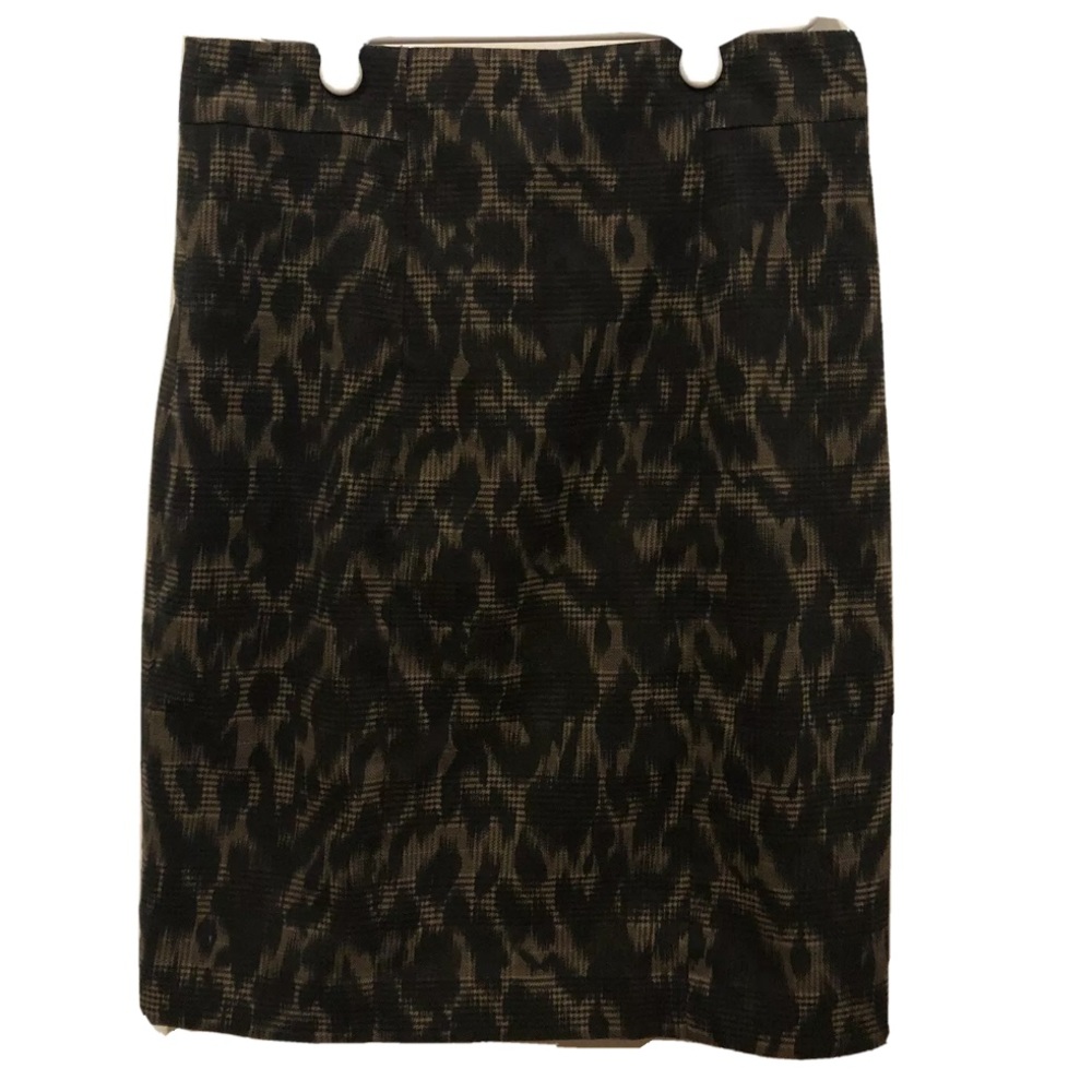 Tahari Animal and Plaid Print Pencil Skirt Sz 6